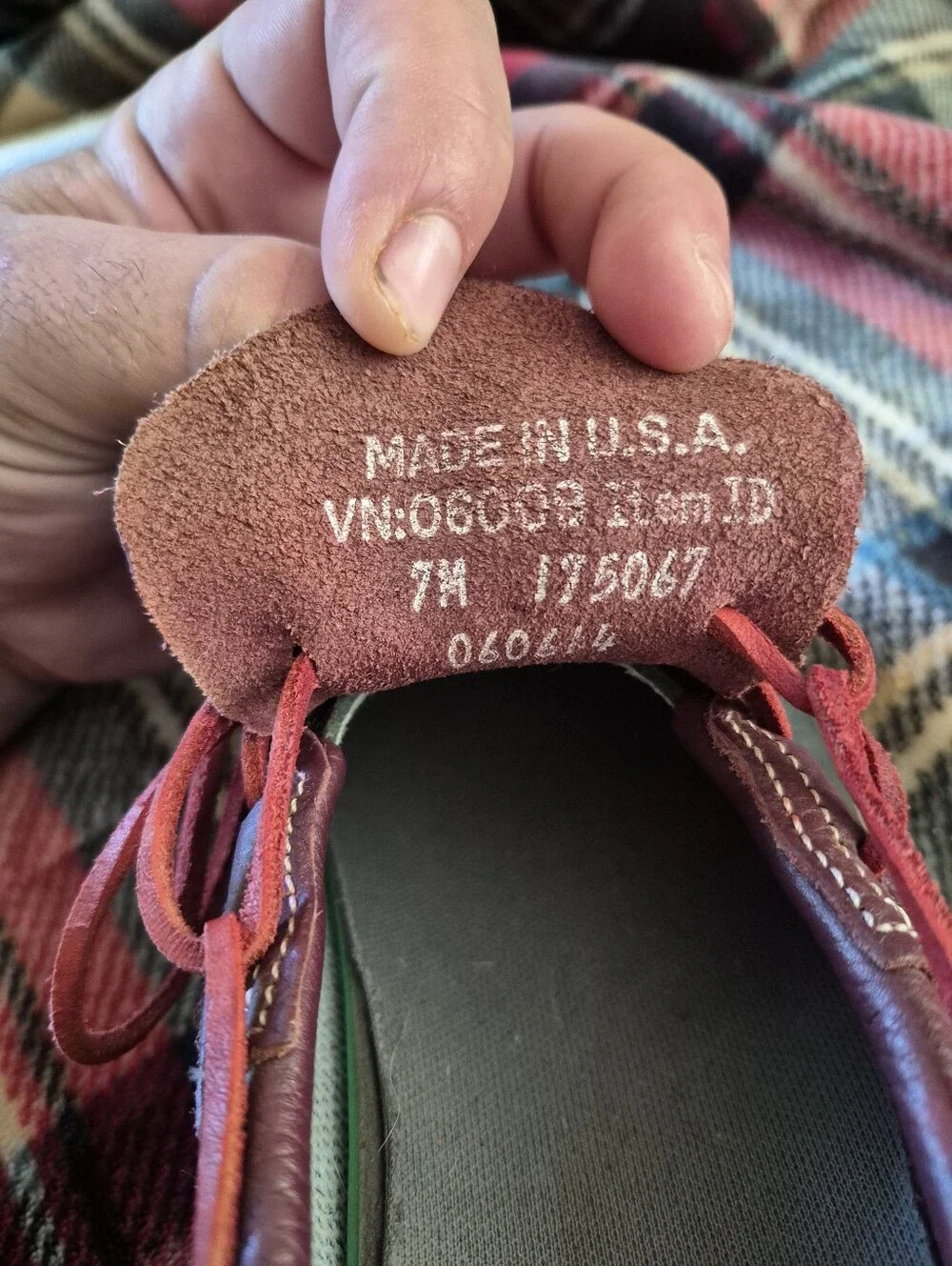 LL BEAN Made I Maine! Burgundy Leather & Black Rubber Duck Boots with Red Laces
